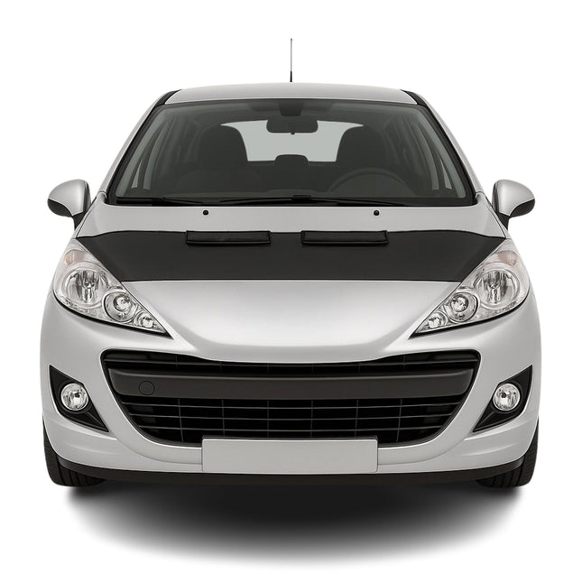 Haubenbra Steinschlagschutz Bonnet Bra für Peugeot 207 Schwarz Halb
