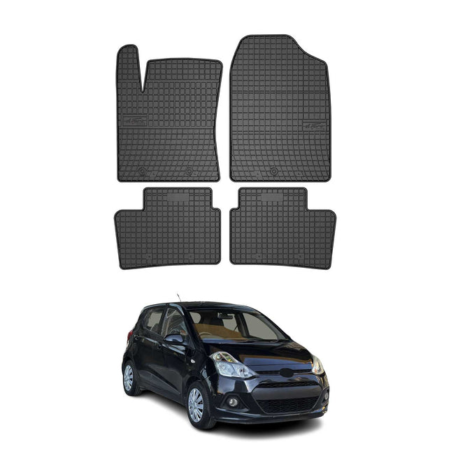 OMAC Gummi Fußmatten für Hyundai i10 2013-2019 Automatten Gummi Schwarz 4tlg