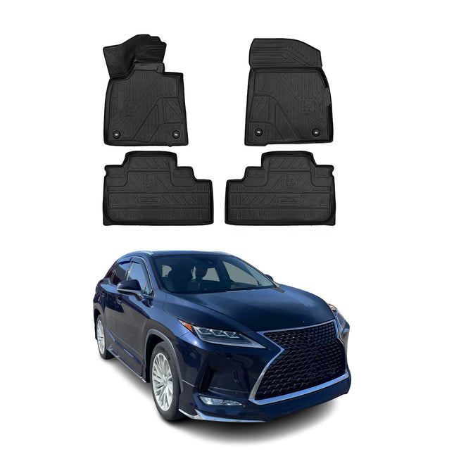 OMAC Gummimatten Fußmatten für Lexus RX 2016-2022 TPE Automatten Schwarz 4x