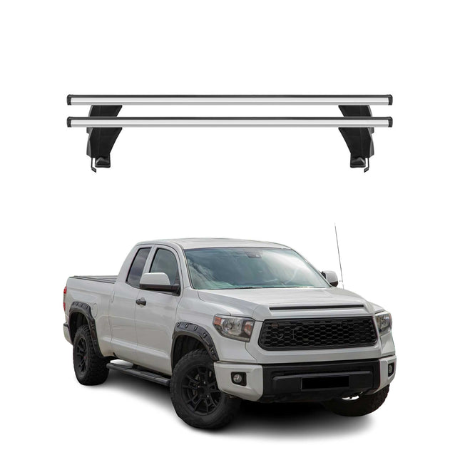 Menabo Dachträger für Toyota Tundra Double Cab mk2 2014-2021 FL 50kg Alu Grau 2x