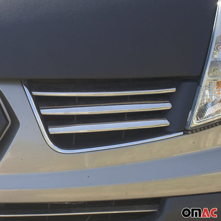 Kühlergrill Leisten Grillleisten für Renault Trafic 2010-2014 Edelstahl Chrom 6x
