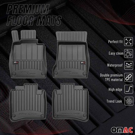 OMAC Gummi Fußmatten für Mercedes S Klasse Lang V222 X222 2014-2020 Premium 4x