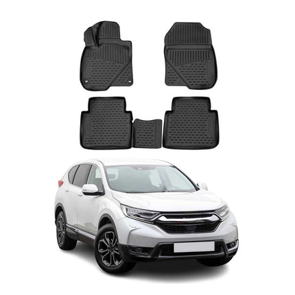 OMAC Gummimatten Fußmatten für Honda CR-V 2018-2022 TPE Automatten Schwarz 4x