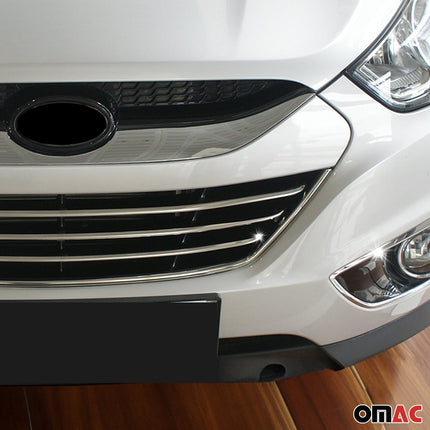 Kühlergrill Leisten Grillleisten für Hyundai ix35 2010-2015 Edelstahl Chrom 4x
