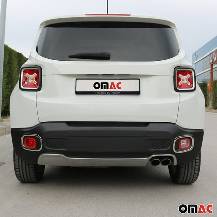 Reflektor Blenden Reflektorleiste für Jeep Renegade 2014-2019 Edelstahl Chrom
