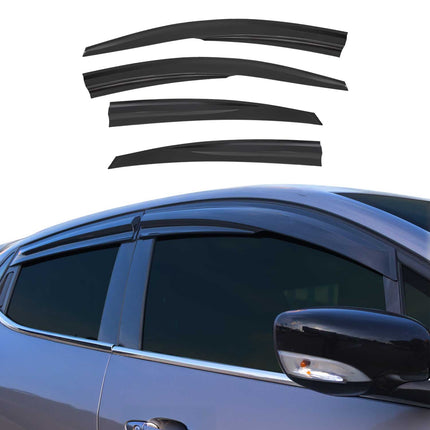 4x Windabweiser Regenabweiser für Hyundai Accent Blue 2010-2017 Acryl Dunkel