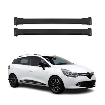 Dachträger Grundtäger für Renault Clio Grandtour 2012-2019 75kg Alu Schwarz 2x