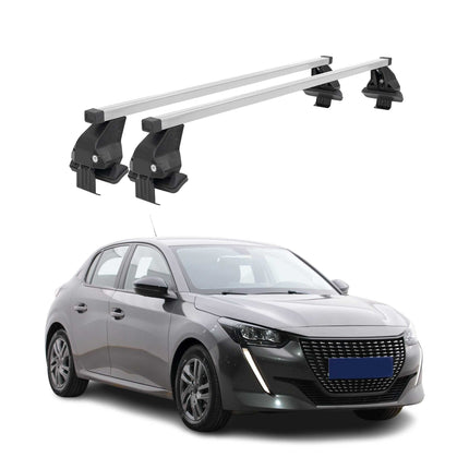 Menabo Dachträger Grundtäger für Peugeot 208 2019-2026 50kg Stahl Silber 2 tlg