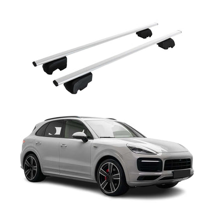 Dachträger Grundtäger für Porsche Cayenne 2019-2026 75kg Metall Silber 2 tlg