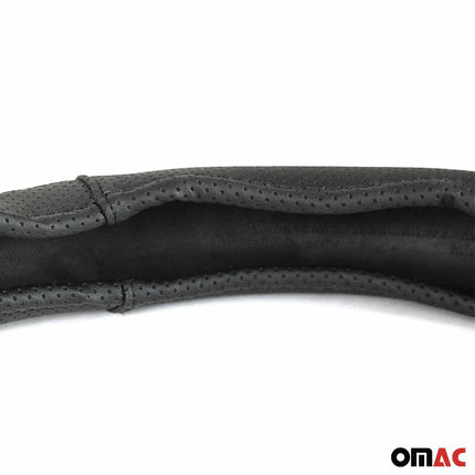 Lenkradbezug Lenkradschoner Lenkrad abdeckung Schwarz Blau Stiche Ø 38-40 cm