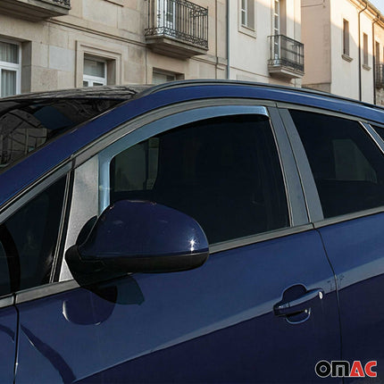 Windabweiser Regenabweiser für Mercedes Citan 2012-2021 Dunkel Acryl 2tlg