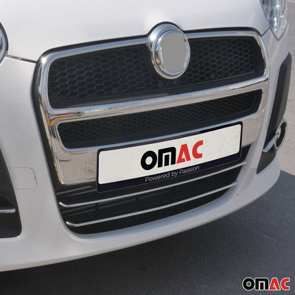 Kühlergrill Leisten Grillleisten für Fiat Doblo 2010-2014 Edelstahl Chrom 2tlg
