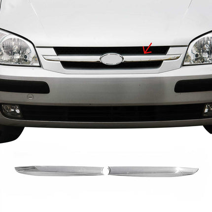 Kühlergrill Leisten Grillleisten für Hyundai Getz 2002-2011 Edelstahl Chrom 2x