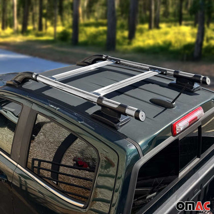 Dachreling & Dachträger Satz für Mazda BT-50 2006-2012 Aluminium Grau 4x