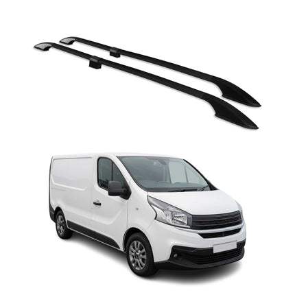Dachreling Relingträger Alu für Fiat Talento 2016-2024 Kurzer L1 Alu Schwarz