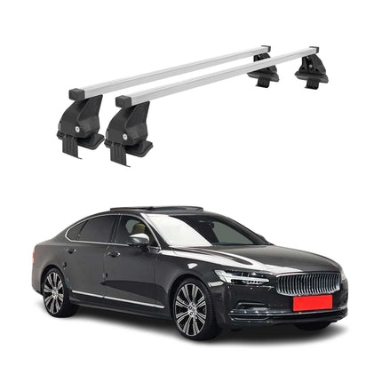 Menabo Dachträger Grundtäger für Volvo S90 2017-2025 50kg Stahl Silber 2 tlg
