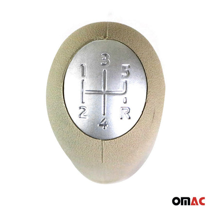 Schaltknopf Schaltknauf für Renault Fluence 2009-2015 5 gang Kunstleder Beige