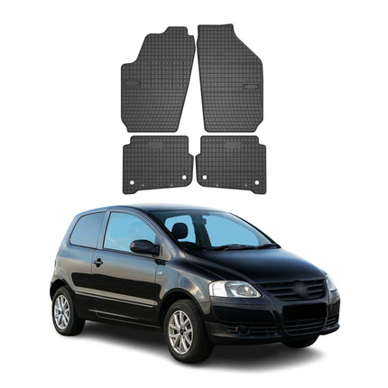 OMAC Gummi Fußmatten für VW Fox 2005-2011 Automatten Gummi TPE Schwarz 4tlg