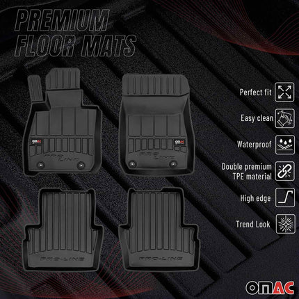 OMAC Gummi Fußmatten für Mazda CX-3 2015-2024 Premium TPE Automatten Schwarz 4x