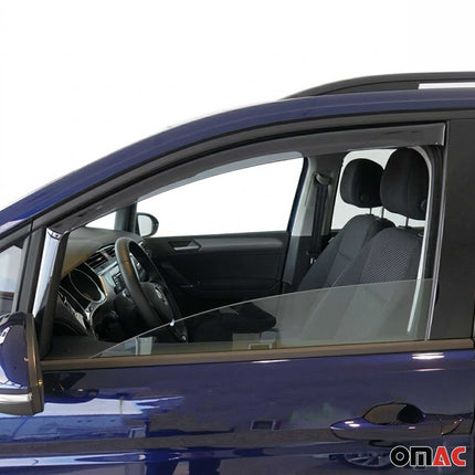 Windabweiser Regenabweiser für VW Touran 2015-2026 Dunkel Acryl 2tlg
