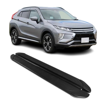 Trittbretter Seitenschweller für Mitsubishi Eclipse Cross 2018-26 Alu Schwarz
