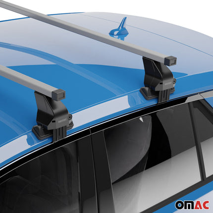 Menabo Dachträger Grundtäger für VW Up 2011-2016 Pre-FL 50kg Stahl Silber 2 tlg