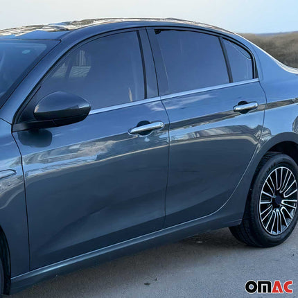 Fensterleisten Zierleisten für Fiat Tipo 2015-2026 Edelstahl Chrom 4tlg