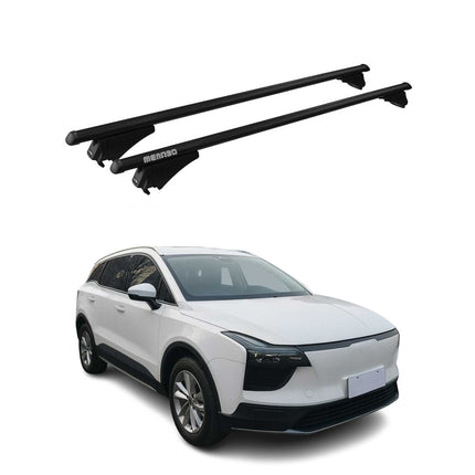 Menabo Grundträger Dachträger für Aiways U5 2020-2023 ABE Aluminium Schwarz 2tlg