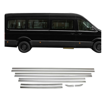 Fensterleisten Zierleisten für VW Crafter 2017-2026 L3/L4 Radstand Chrom 10tlg