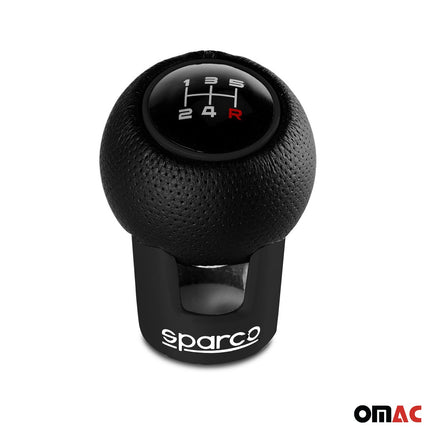 SPARCO Schaltknauf Schalthebel Schaltknopf Aluminium Kunstleder Mattschwarz