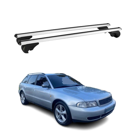 Dachträger Grundtäger für Audi A4 B5 Avant 1996-2001 75kg Aluminium Silber 2 tlg