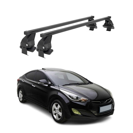 Menabo Dachträger Grundtäger für Hyundai Elantra mk5 2011-2016 50kg Schwarz 2x