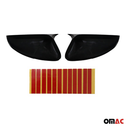 Spiegelkappen für Peugeot 208 2012-2019 Citroën C3 2016-20 C4 Cactus Schwarz 2x