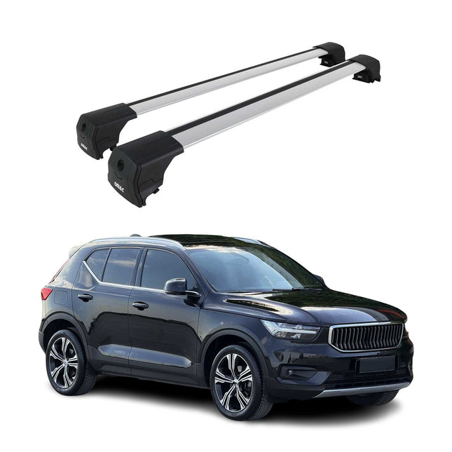 Dachträger Grundtäger für Volvo Xc40 2018-2026 75kg Aluminium Silber 2 tlg