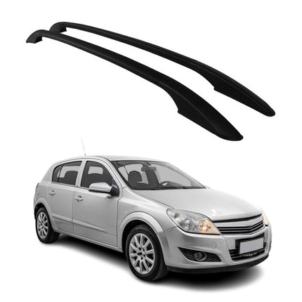 Alu Dachreling Relingträger für Opel Astra H 2004-2010 Schrägheck Schwarz