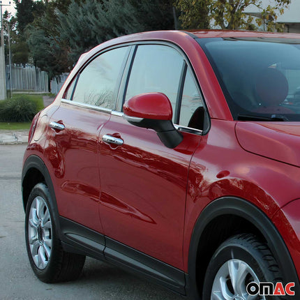 Fensterleisten Zierleisten für Fiat 500X 2015-2026 Edelstahl Chrom 4tlg
