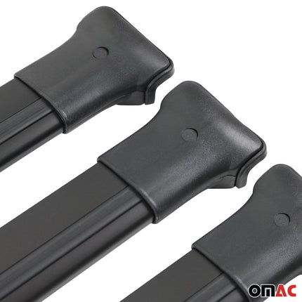 Dachträger Grundtäger für Opel Vivaro B 2014-2019 75kg Aluminium Schwarz 3 tlg