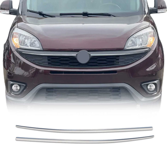 Kühlergrill Leisten Grillleisten für Fiat Doblo 2014-2022 Edelstahl Chrom 2tlg