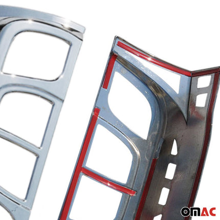 Rücklicht Leisten Heckleuchte für Fiat Fiorino / Qubo 2008-2024 Chrom ABS 2tlg