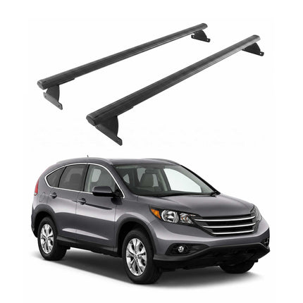 Dachträger Grundtäger für Honda CR-V IV 2013-2018 75kg Aluminium Schwarz 2 tlg