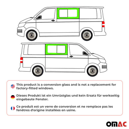 Seitenfenster Schiebefenster für VW T5 2003-2015 Links Rechts L1 L2 SET Schwarz