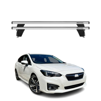 Menabo Dachträger für Subaru Impreza mk5 Stufenheck 2016-2023 75kg Alu Silber 2x