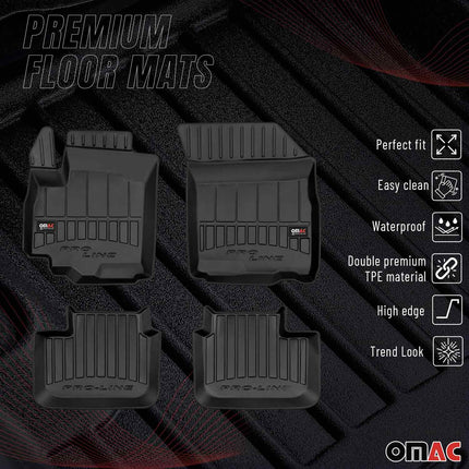 OMAC Gummi Fußmatten für Subaru Impreza XV 2017-2024 Premium Gummi Schwarz 4tlg