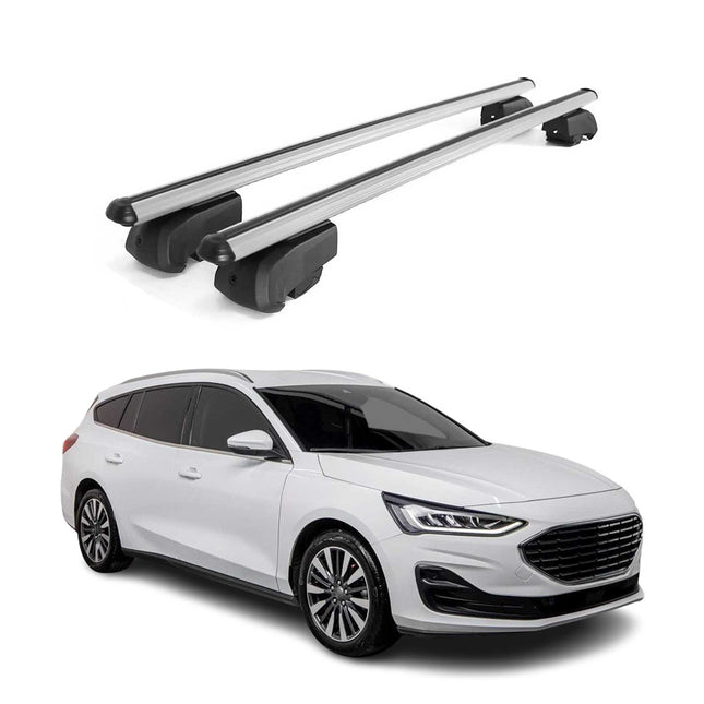 Dachträger Grundtäger für Ford Focus Turnier C519 2018-2025 75kg Alu Silber 2x