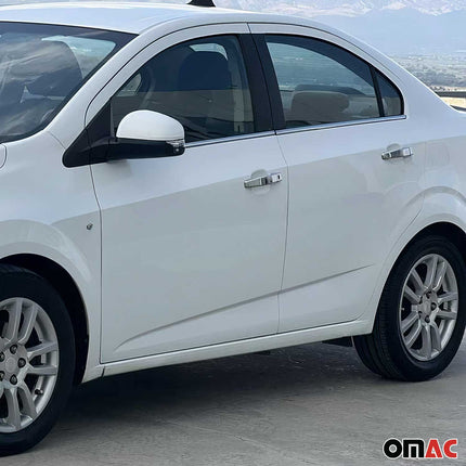 Fensterleisten Zierleisten für Chevrolet Aveo Limousin 2012-2021 Edelstahl 4tlg