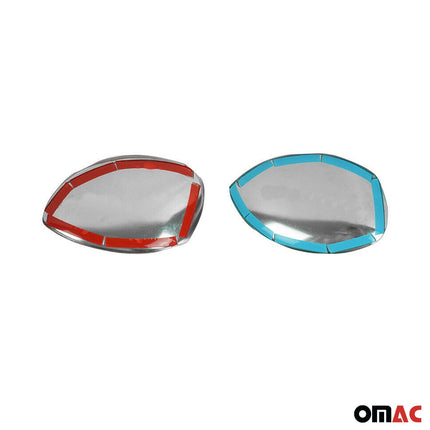 Spiegelkappen Spiegelabdeckung für Peugeot 206 206+ Edelstahl Chrom 2tlg