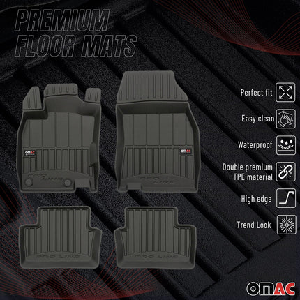 OMAC Gummi Fußmatten für Renault Kadjar 2015-2022 Premium TPE Automatten 4tlg