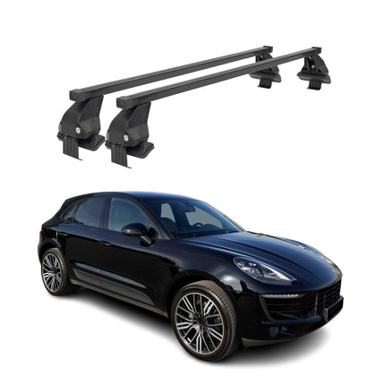 Menabo Dachträger Grundtäger für Porsche Macan 2014-2019 50kg Stahl Schwarz 2x