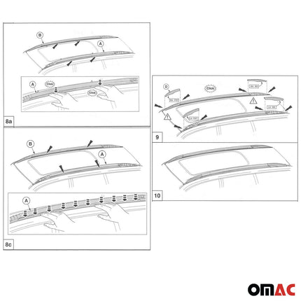 Original Dachreling für Ford Kuga II 2012-2019 Aluminium Grau 2 tlg