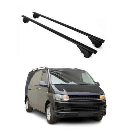 Dachträger für VW T5 T6 Transporter Multivan Caravelle 2003-2024 75kg Schwarz 2x